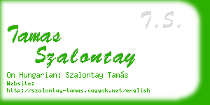 tamas szalontay business card